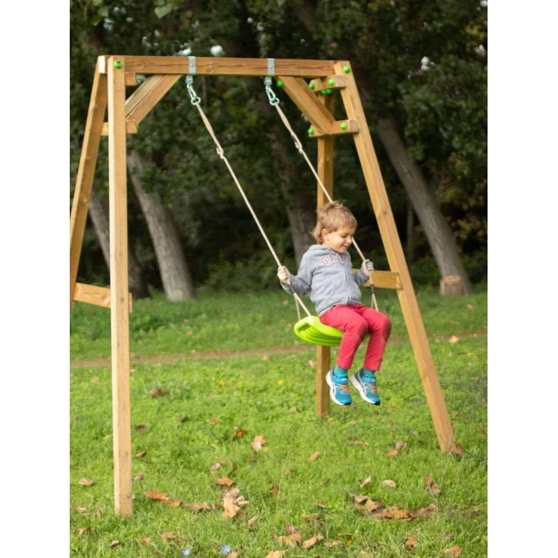 Columpio de madera cuadrada Masgames XYLO XL individual