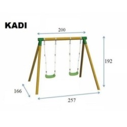 Columpio doble Masgames KADI L + asiento bebé