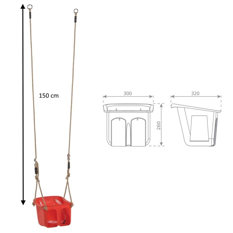 Assento de bebé MASGAMES Vermelho