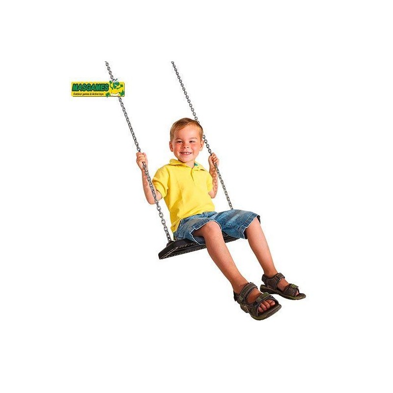 Columpio doble madera cuadrada MASGAMES KARAI DELUXE ADULTOS asientos con cadenas