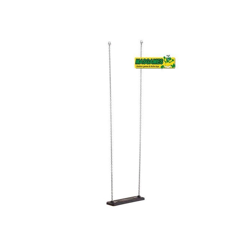 Columpio doble madera cuadrada MASGAMES KARAI DELUXE ADULTOS asientos con cadenas