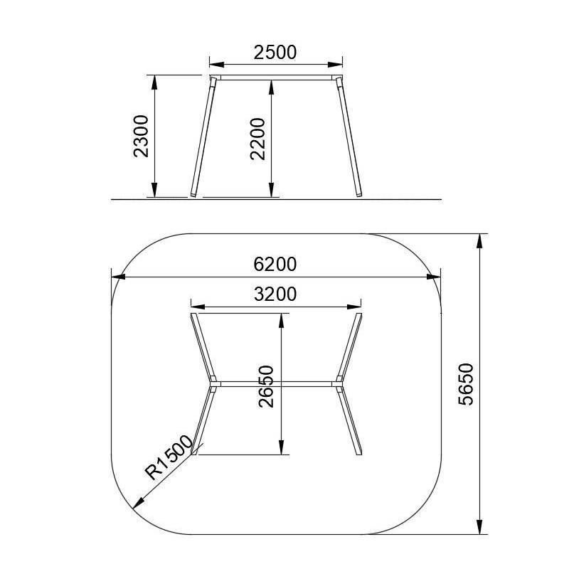 Columpio doble madera cuadrada MASGAMES KARAI DELUXE ADULTOS asientos con cadenas