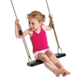 Columpio doble madera cuadrada MASGAMES KARAI DELUXE ADULTOS asientos con cuerda