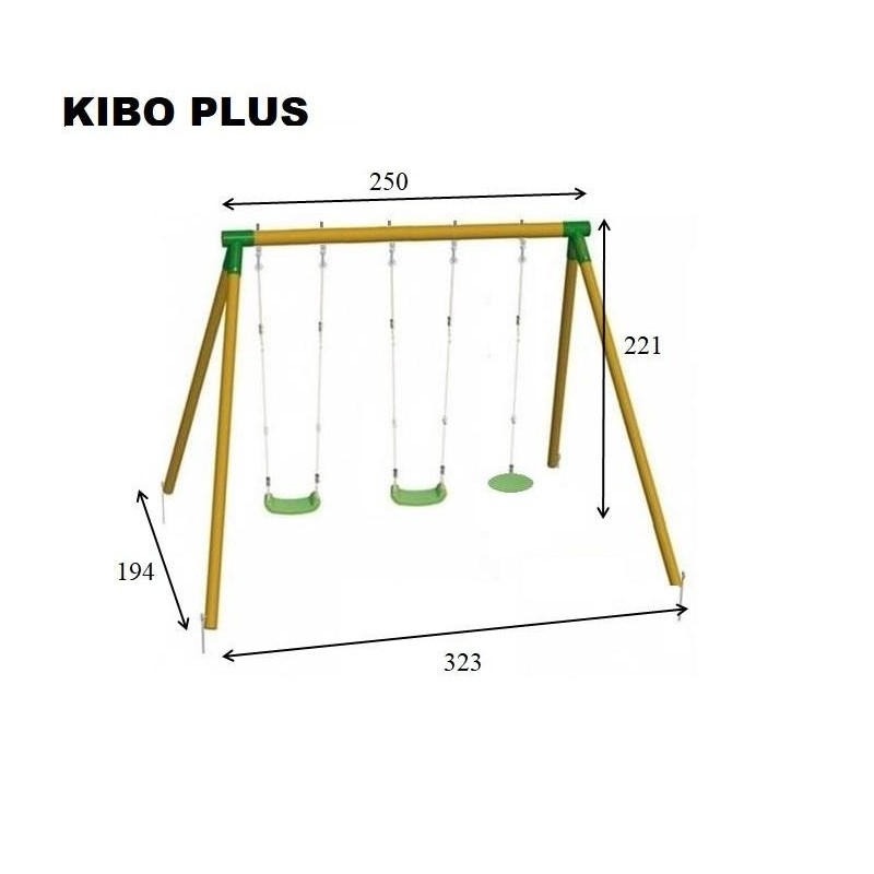 Baloiço triplo Masgames KIBO XL Plus