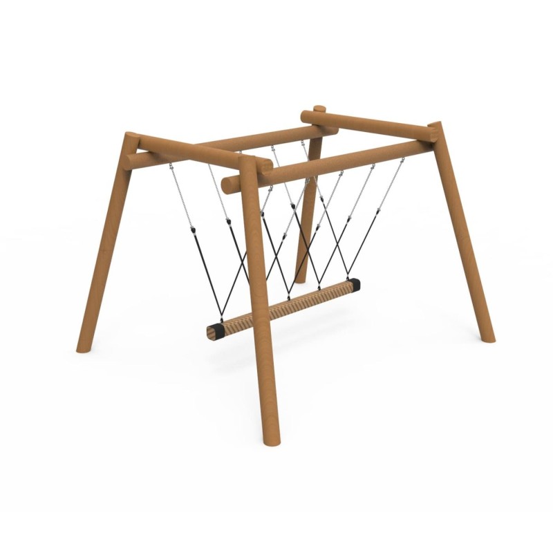 Columpio de madera de robínia TAULL con barra oscilante