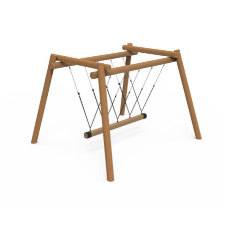 Columpio de madera de robínia TAULL con barra oscilante