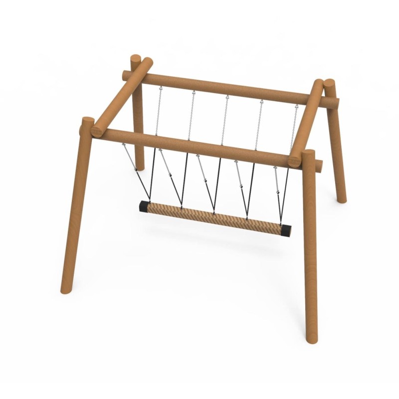Columpio de madera de robínia TAULL con barra oscilante