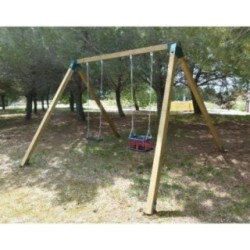Columpio doble de madera MASGAMES Vega