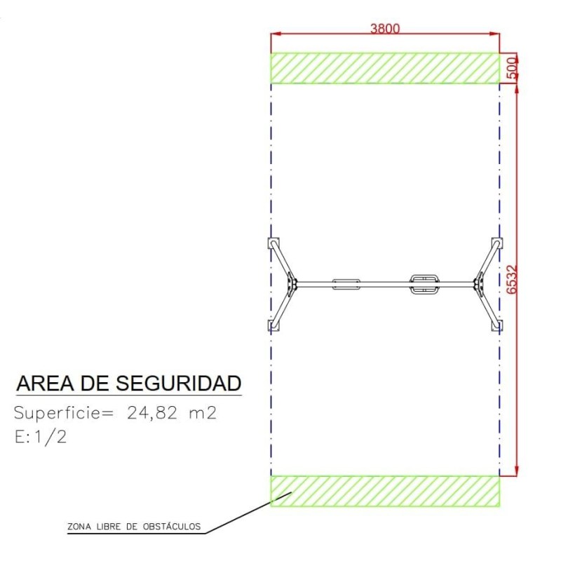 Columpio biplaza metálico asientos mixtos