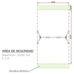 Columpio biplaza metálico asientos planos