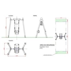 Baloiço Metálico Duo CHAXI plano + bebê