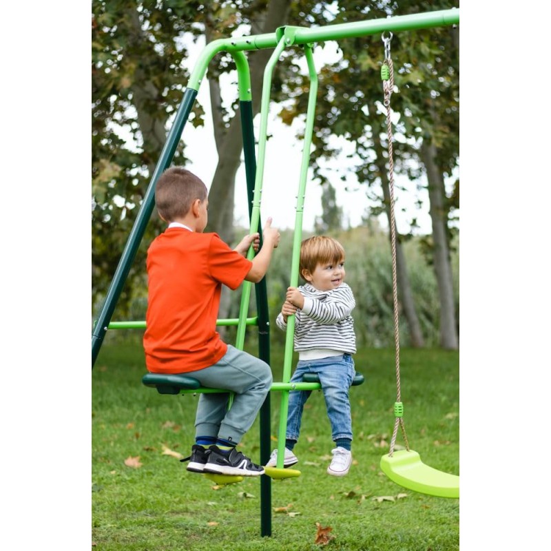 Columpio metálico triple MASGAMES GINGO + asiento bebé