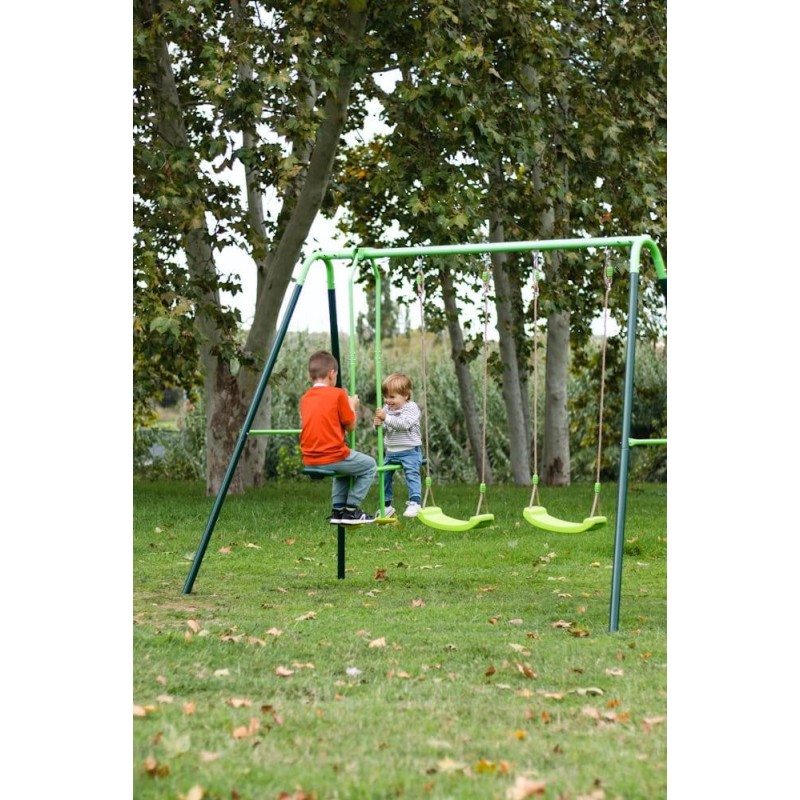 Columpio metálico triple MASGAMES GINGO + asiento bebé