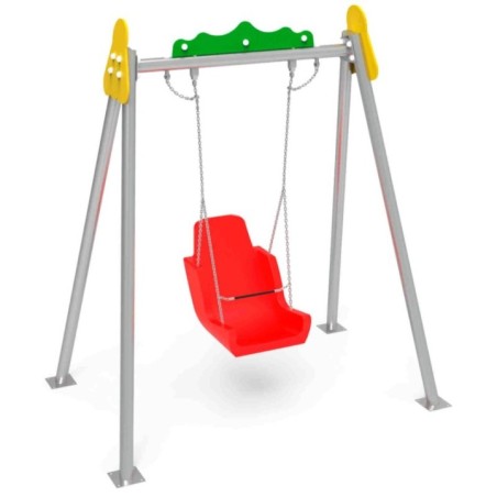 Columpio Monoplaza Metálico Inclusivo
