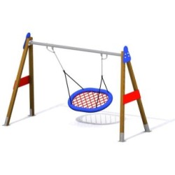 Columpio Nido con larguero de acero INOX