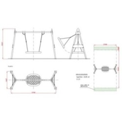 Baloiço ninho metálico