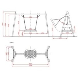 Baloiço ninho metálico