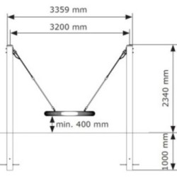 Columpio Oval Pro con postes