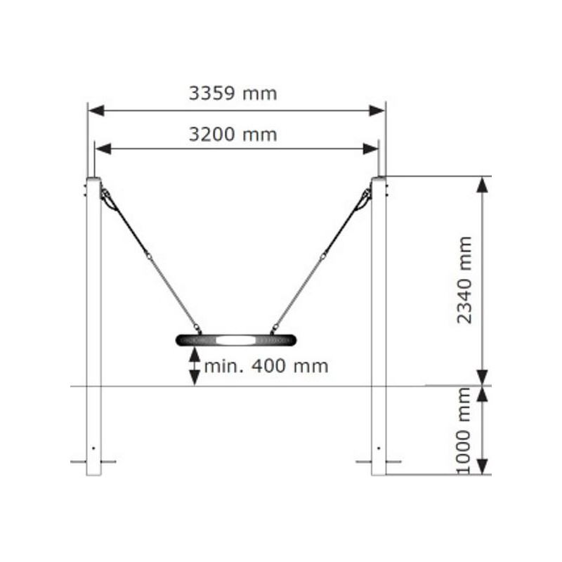 Columpio Oval Pro con postes