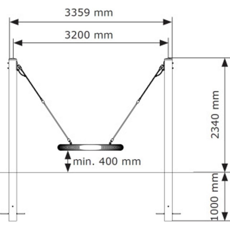 Columpio Rosette con postes