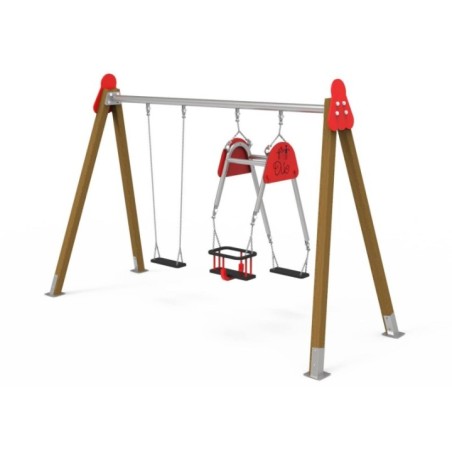 Columpio triple CHAXI plano + mixtos