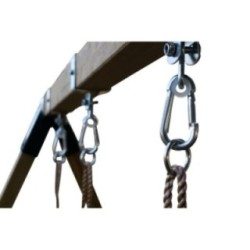 Columpio de madera cuadrada Masgames NORI XL + asiento bebé