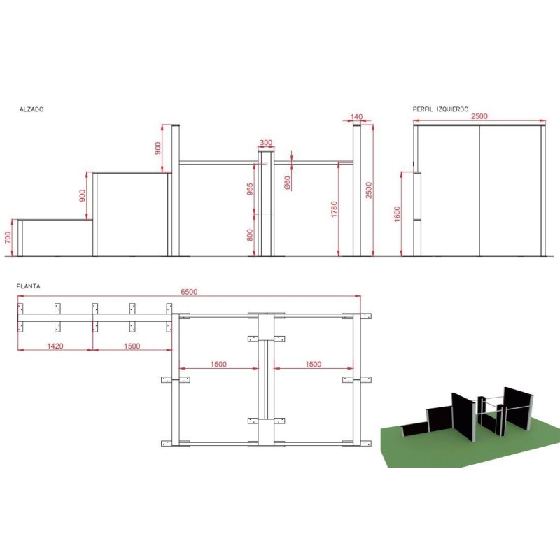 Conjunt modular de parkour Orleans