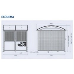 Refugio para bicicletas con puerta Chapa L