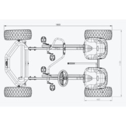 Cuadriciclo a pedales BERG DUO COASTER BFR