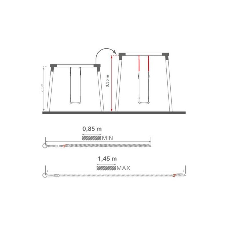 Set de Cuerdas de extensión para columpios MASGAMES
