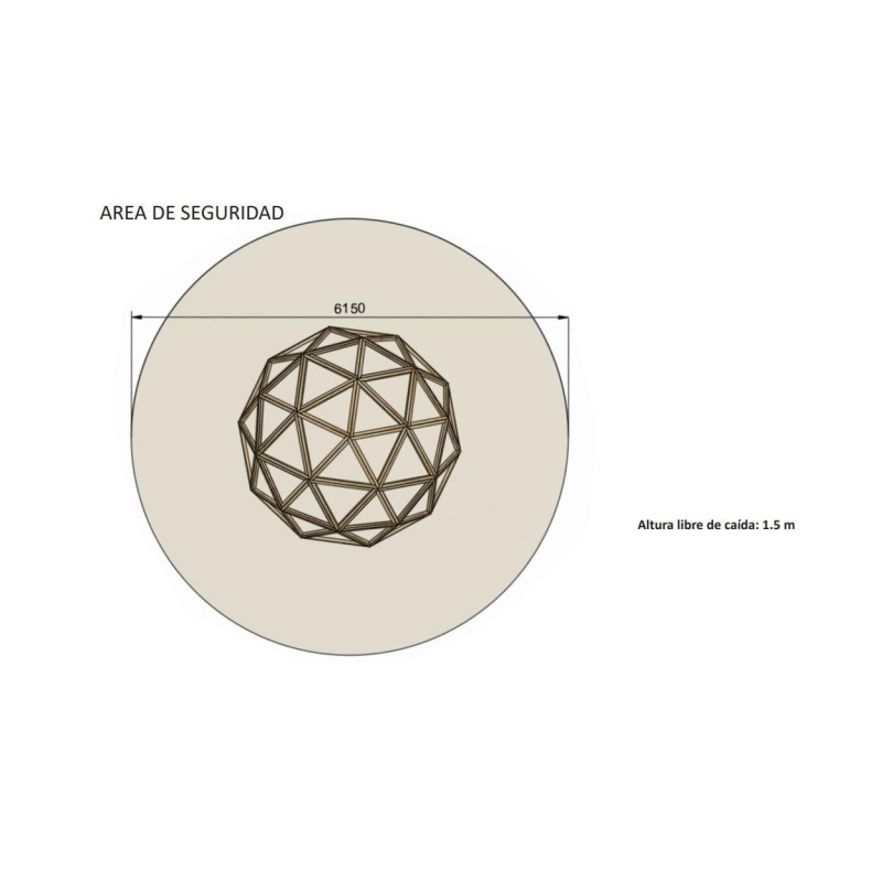 Domo geodésico de madera MASGAMES XL