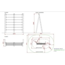 Espalderas inclinadas de madera