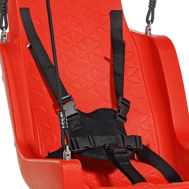 Asiento inclusivo para columpios con cuerdas y arnés