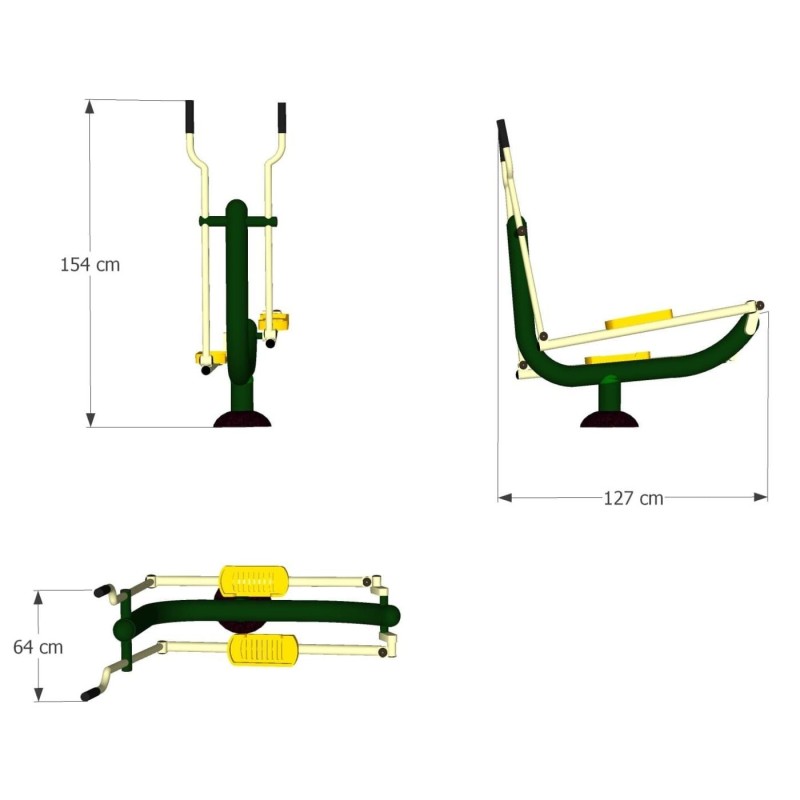 Aparato Biosaludable Tornado (Esquí)
