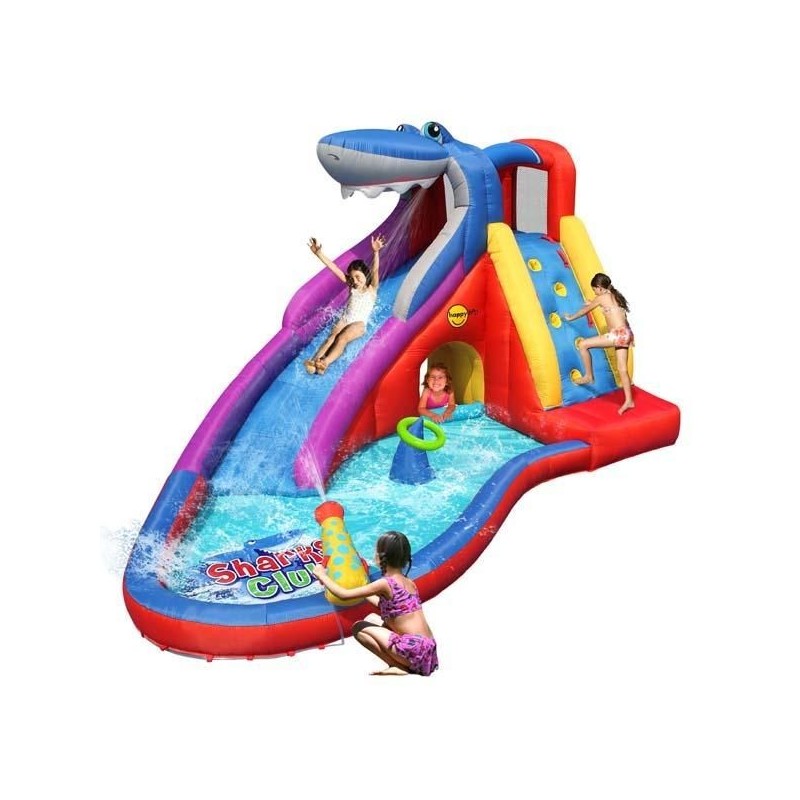 Castelo insuflável acuático Shark