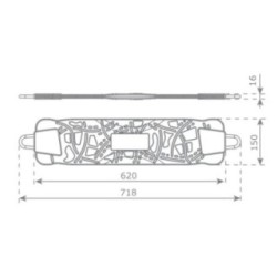 Asiento de caucho flexible Arco con cadenas INOX