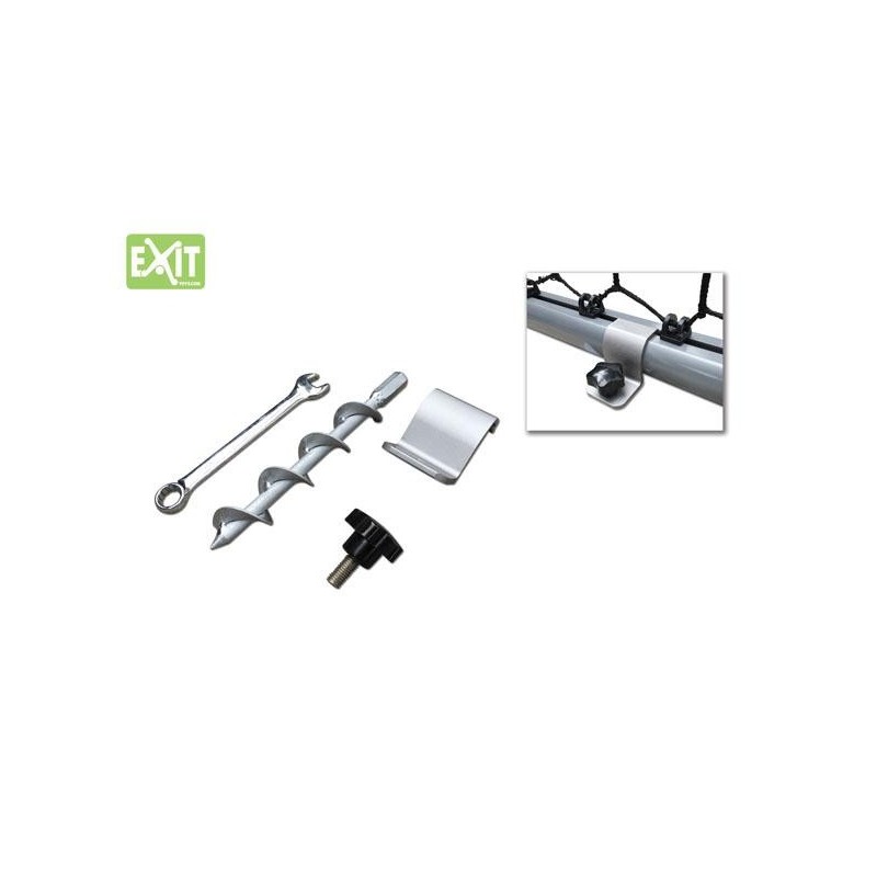 Juego de anclajes portería suelo blando