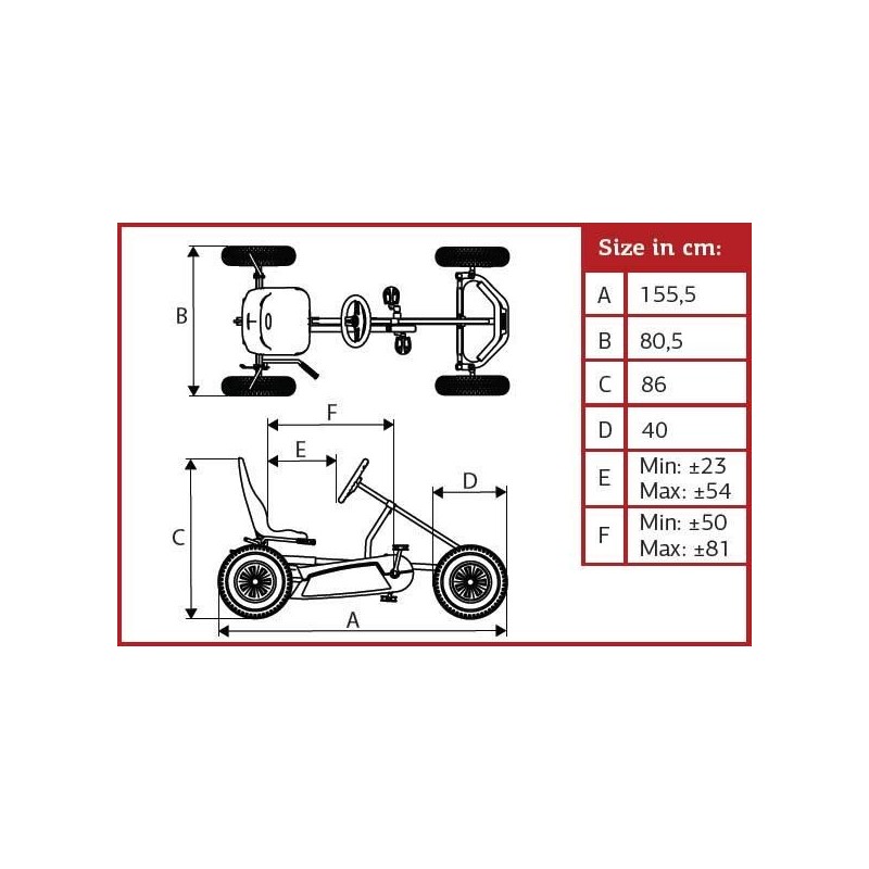 Kart de pedales BERG XL B.Pure Blue BFR