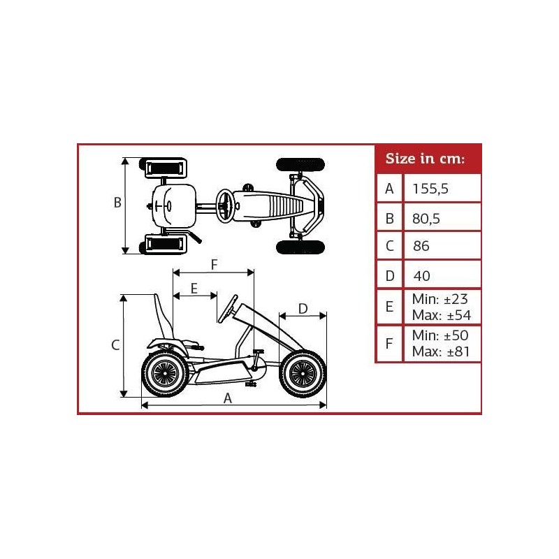 Carro de pedais BERG XL B.Super Blue BFR