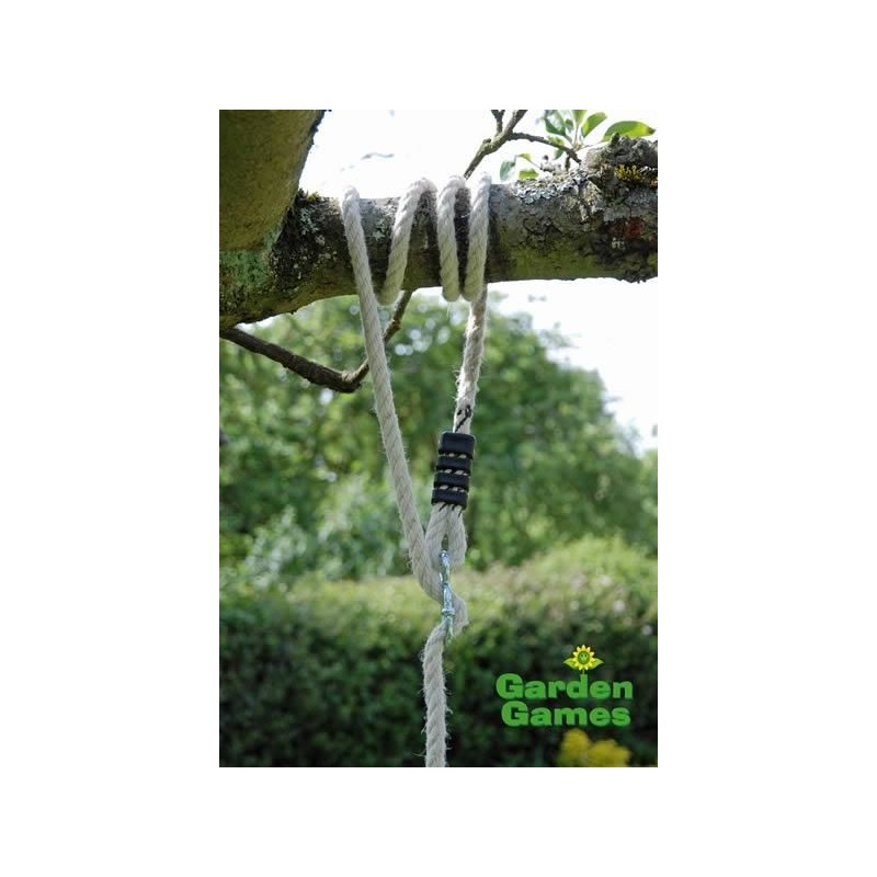 Asiento de madera para colgar en árbol - Cuerdas de 3 m.