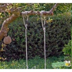 Asiento de madera para colgar en árbol - Cuerdas de 3 m.