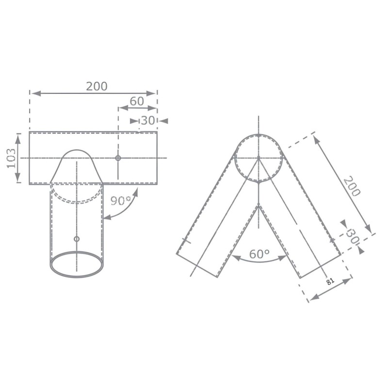 Kit para fazer um baloiço com cantos rectos e redondos