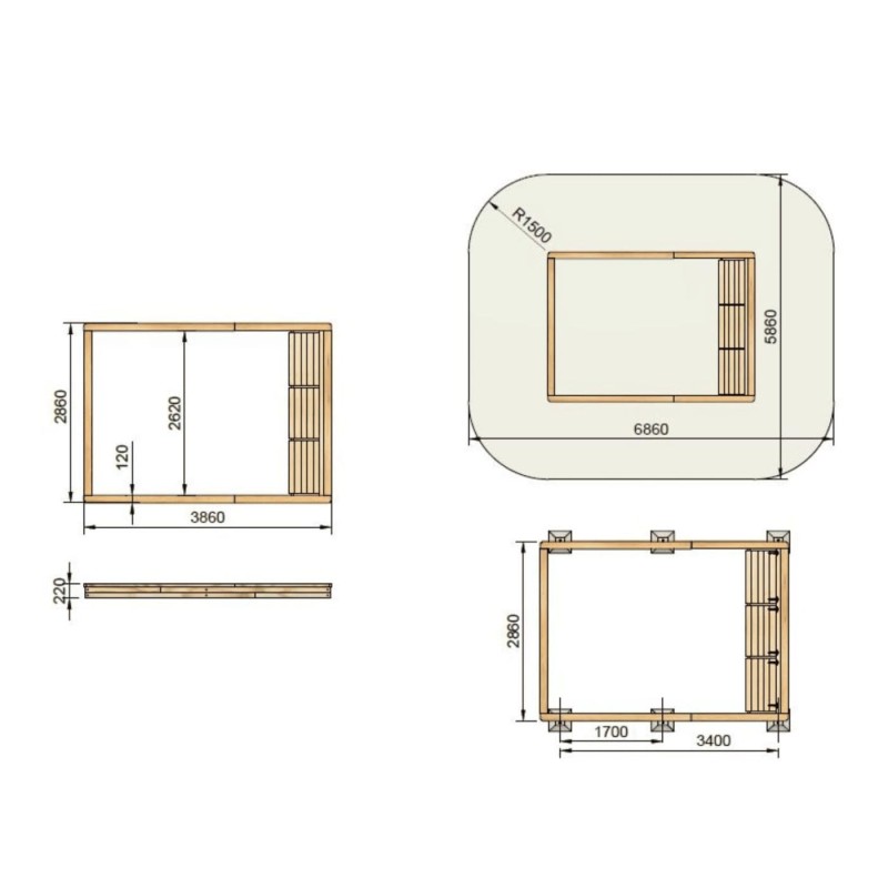 Arenero MASGAMES COVERI CON CUBIERTA Y CAJÓN