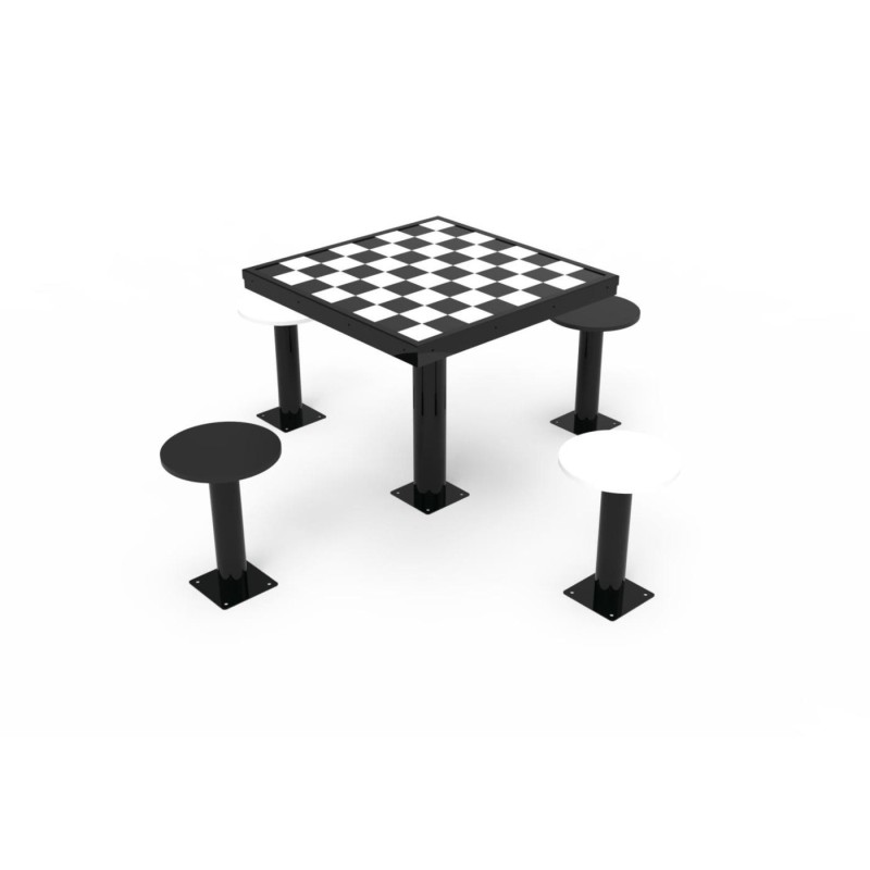 Mesa de ajedrez de exterior con 4 asientos