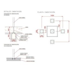 Mesa de 3 en Raya de exterior con 4 asientos