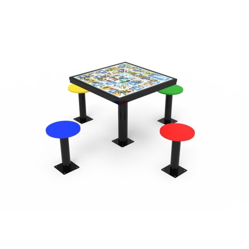 Mesa del juego de la oca de exterior con 4 asientos