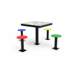 Mesa del juego de la oca de exterior con 4 asientos
