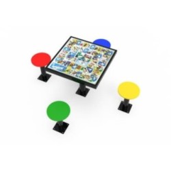 Mesa del juego de la oca de exterior con 4 asientos