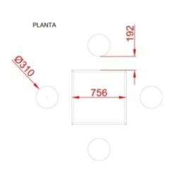 Mesa del juego de la oca de exterior con 4 asientos