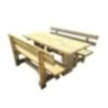 Mesa de madera exterior MASGAMES CALELLA con bancos con respaldo MASGAMES VIC
